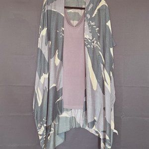 Beautiful, Abstract Floral Kimono w/ Matching Tank